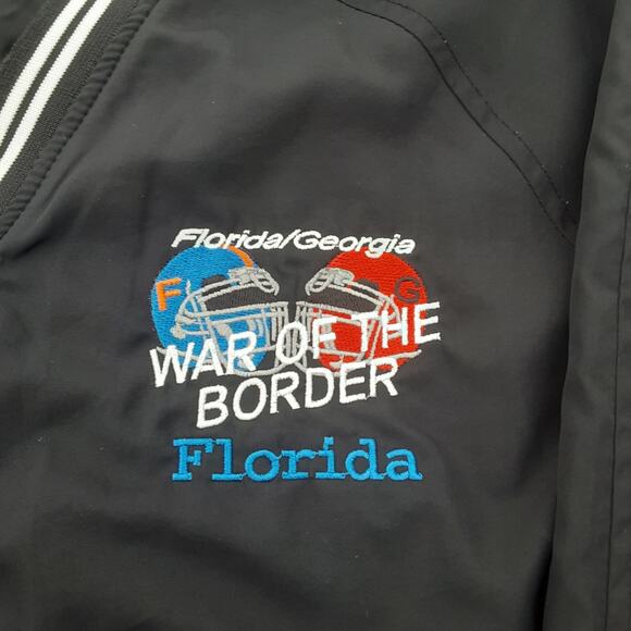 Florida Georgia War Of The Border Windbreaker Jacket Mens 3XL V Neck NCAA READ - Picture 2 of 9